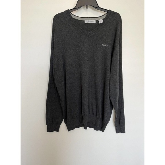 Greg Norman Size XXL V Neck Sweater Dark Gray - Picture 5 of 8
